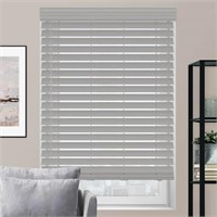 CORDLESS 2" FAUX WOOD BLIND white finish 35.5in*64