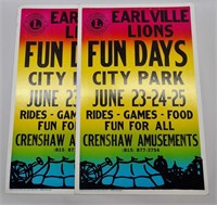 2 Earlville Fun Days Posters