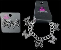 Butterfly Bracelet & Earrings Set