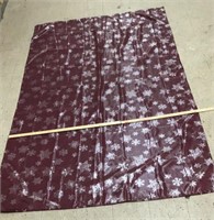 D2) NICE DEEP RICH BURGANDY TABLECLOTH, 60" X 100"