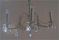 Small white painted chandelier