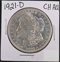 1921-D MORGAN DOLLAR CH AU