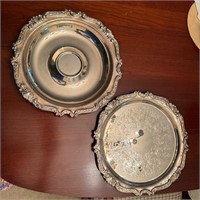 2 silver plated serving trays. See pictures.