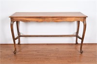 Vintage Maple Cabriole Leg Console Table