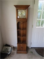 BULTER 8 DAY CLOCK W/ GRANDFATHER STYLE CABINET 6'