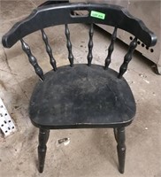 Black Wood Captains Chair