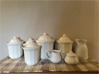 Pfaltzgraff Heritage White Canisters