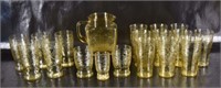 Amber Depresstion Glass Madrid Tumblers