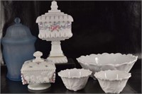 Westmoreland & Indiana Milk Glass Table Articles