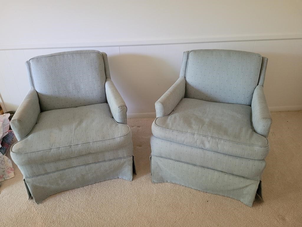 Pair of Stationary Occasional Chairs