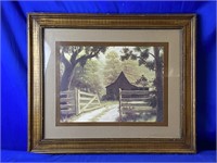 Framed Country Cabin Print By Harry Ekman