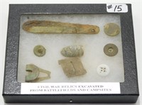 Collection of Civil War Relics Excavated from