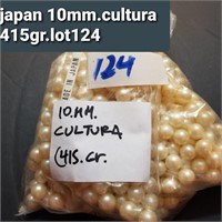 JAPAN VTG 10MM 1 HOLE CULTURA PEARLS 415 GRAMS