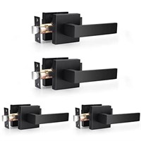 Probrico Passage Door Handles Black Finish, 4