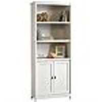 Sauder Cottage Road Library with Doors, Soft White