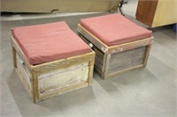 (2) Fire Pit Benches, Approx 23"x23"x15"