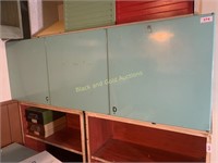 Very cool turquoise GE kitchen wall cabinets