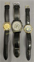 3 Men's Watches. Aston Martin Dugena, Fossil