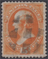 US Stamp  #163 Used with geometric cancel CV $150