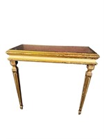 ITALIAN CONSOLE TABLE WITH GLASS TOP