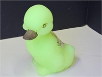 Fenton Uranium Glass  Duck