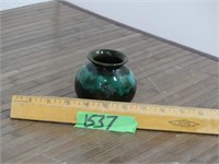 Blue Mountain Pottery Vase 3"x3" Stamped BMP