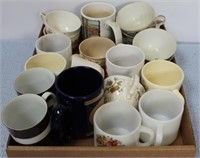 Tray Lot of Assorted Mugs