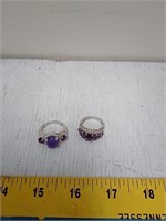 Two purple rings 925