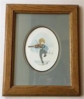 P. Buckley Moss Print, Boy with Fiddle