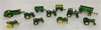 11 JD Tractors,Wagons,Spreaders,1/64