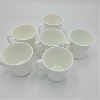Set of 6 White Corning Mugs