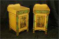 PAIR OF PAINTED CHINOSIOER CABINETS
