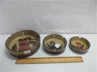 PRETTY POTTERY ASHTRAYS