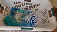Plastic Laundry Basket, Clothes Pins, Ball Cap Cln