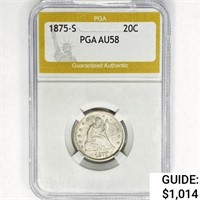 1875-S Twenty Cent Piece PGA AU58