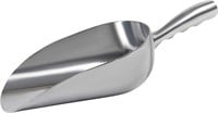 HIC Round Bottom Scoop, 14 Inches, Silver