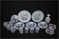 20pcs M.A. Hadley Horse & Kentucky Derby Dishes,