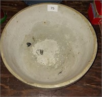 ANTIQUE BOWL AND CHURN LID