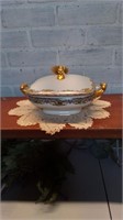 Vintage Porcelain covered dish Limoges France