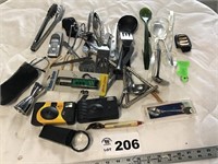 KITCHEN UTENSILS, CAMERAS, MAGNAFIER, EYE GLASSES