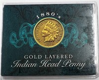 1880's Gold Layered Indian Head Penny