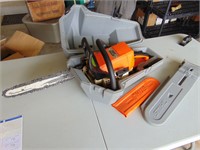 Stihl chainsaw, pulls freely.