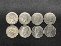 8 Kennedy Half Dollars