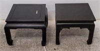 Pair of Chinese square end tables