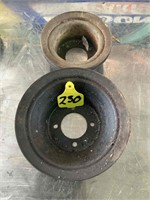 FORD LOWER CRANK SHAFT PULLEYS X 2.