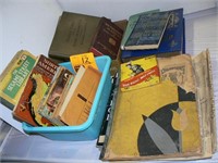 GROUP WITH OLD BOOKS, MAGAZINES, NEWSPAPERS,