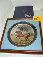 FRAMED SECRETARIAT COLLECTOR PLATE WITH BOX AND