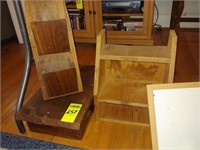 Wooden Stool, Wooden Shelf, Wooden Mail Holder,