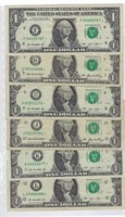 USA $1STAR X9 DIFFERENT CITIES All Trio Fancy.H1A