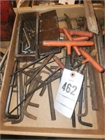 LOT VARIOUS SIZE HEX KEYS -T HANDLE WRENCHES
